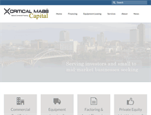 Tablet Screenshot of criticalmasscapital.com